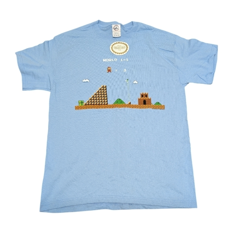 New Vintage Style 2007 Official Nintendo Super Mario T-Shirt Medium